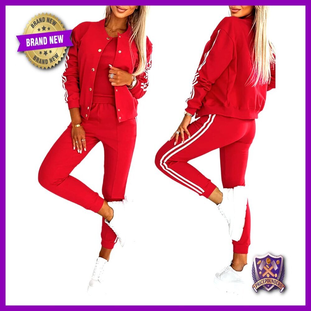 Retro Baseball Jacket Tracksuit Set Modal Fabric Athleisure Lounge Wear